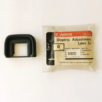 Canon 0 Dioptric Adjustment Eyepiece Lens Ed for EOS 3, 5, 33, 30, 50e,55 - Image 1 of 4