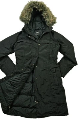 HOT Women's THE NORTH FACE HYVENT ARCTIC PARKA DOWN FUR HOODED LONG BLACK Coat M - Image 1 of 4