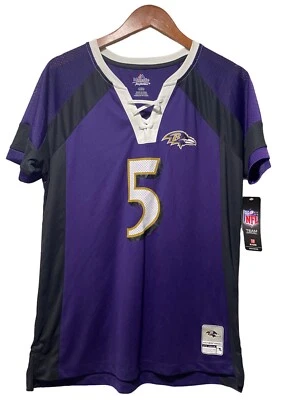 Camiseta deportiva vintage para mujer Baltimore Ravens talla grande Joe Flacco #5 nueva con etiquetas Foto 1 de 4