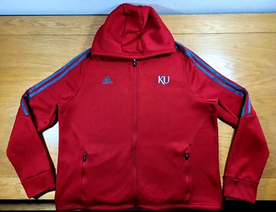 Kansas Jayhawks Sudadera con Capucha Para Mujer 2XL XXL Rojo Gris Damas Suéter Sudadera con Capucha Foto 1 de 4