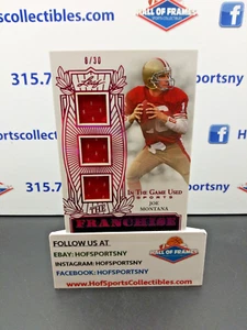 2024 LEAF IN THE GAME USED JOE MONTANA THE FRANCHISE JERSEY 8/30 - Picture 1 of 3