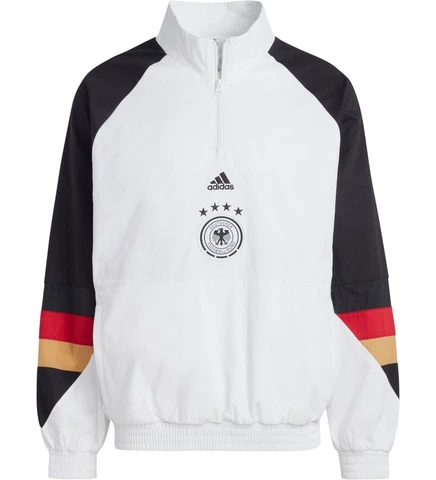 adidas Men's Germany '22 Retro Icon Track Jacket Pullover White HF4072 Cover