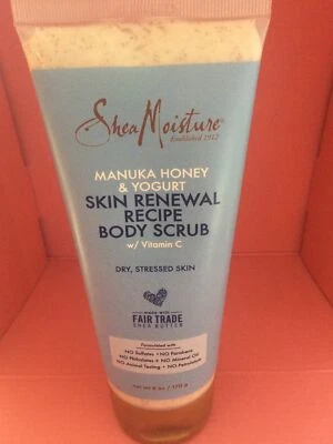Exfoliante corporal exfoliante corporal hidratante de karité miel de manuka yogur con vitamina C 6 OZ Foto 1 de 2