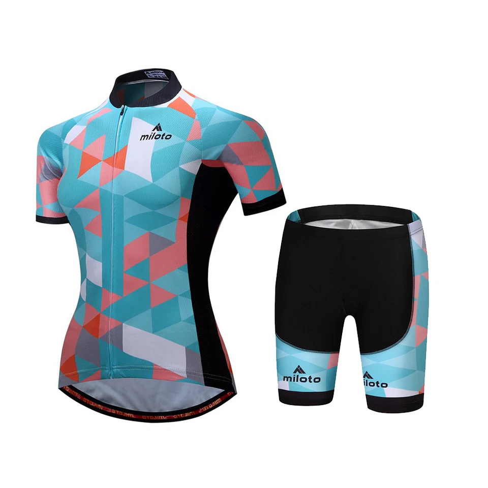 Велосипедный комплект женская велосипедная одежда велосипедная майка и шорты-комбинезон с подкладкой комплект - Изображение 1 из 1