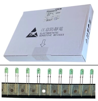 3000PCS 4mm Green LED Light Bulb Emitting Diode. Ships from USA. - Image 1 of 3