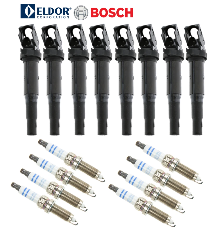 Bujía de bobina de encendido OEM Platinum (8 juegos) OE para BMW 550i 750i 650i Li xd GT Foto 1 de 1