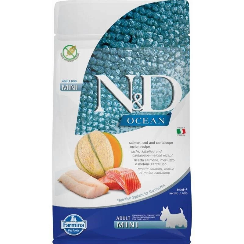 8010276039293 FARMINA N&D Ocean Dog Salmon, Cod, Cantaloupe, Melon Adult Min - Bild 1 von 1