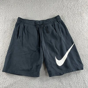 Pantalones Cortos Nike Para Hombre Medianos Negros Sudor Ropa Deportiva Forrada de Vellón Cordón Gimnasio Entrenamiento - Imagen 1 de 8