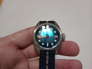 Herren 40mm Automatikuhr, 200m WR, blaues Zifferblatt, Saphirglas, NH35A - Bild 1 von 6