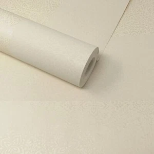 Fine Décor - Cream and Beige Floral Paisley Stripes Feature Wallpaper - DL22817 - Picture 1 of 3