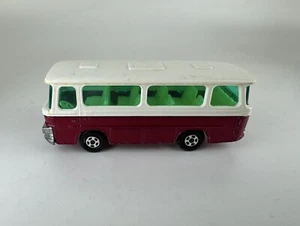 Vtg Lesney Superfast Matchbox #12 Setra Coach Bus 1970 Magenta England Die Cast - Picture 1 of 6