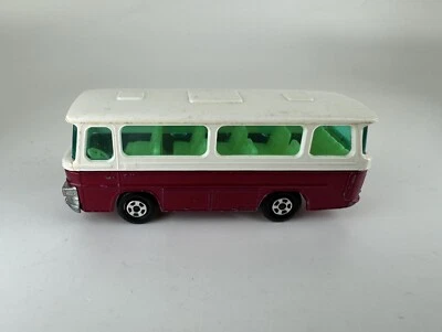 Vtg Lesney Superfast Matchbox #12 Setra Coach Bus 1970 Magenta England Die Cast - Image 1 of 4