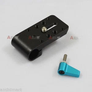 Mini Mounting Cheese Plate Rod Clamp fr 15mm Rod Support DSLR Shoulder Rig EVF - Picture 1 of 5