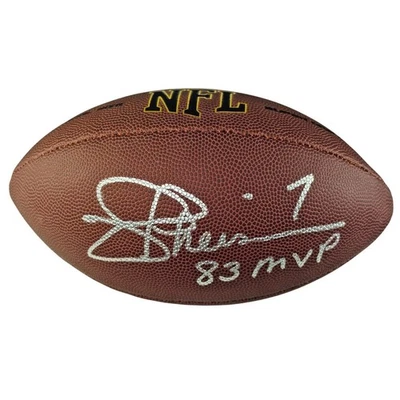 Joe Theismann Firmado Wilson NFL Fútbol Washington Commanders Notre Dame Prueba Foto 1 de 4