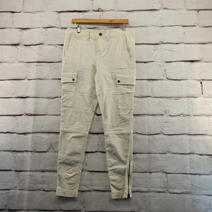 POLO RALPH LAUREN Pants Womens 10 Zip Cargo Pockets Ivory NWT - Picture 1 of 12