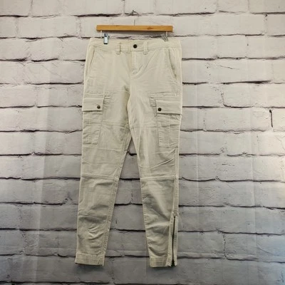 POLO RALPH LAUREN Pants Womens 10 Zip Cargo Pockets Ivory NWT - Image 1 of 4