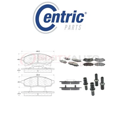 Centric Posi Quiet Metallic Brake Pads w Shims for 1988-1996 Buick Regal cp - Изображение 1 из 4