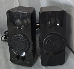 BlackWeb BWA15HO110 🔊 2.0 Multimedia Computer Speakers 3.5mm AUX – Black Works  - Picture 1 of 6