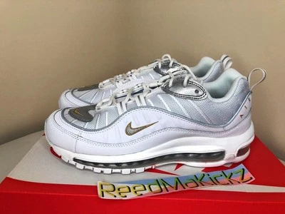Nike Air Max 98 White Blue Chill Womens 9.5us CT2547 100 - Image 1 of 4