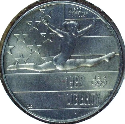 1992 P OLYMPICS COMMEMORATIVE U. S. 50 ¢ - CLAD - CMHD 010 - Image 1 of 4