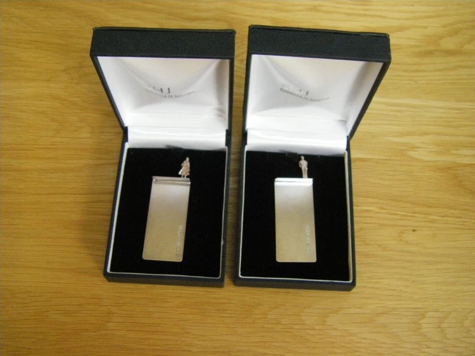 Pair of sterling silver bookmarks, Rebecca J Joselyn designed, His & Hers - Immagine 1 di 4