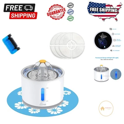 Fuente para gatos 81 oz sin BPA con alerta de agua LED - 3 ajustes de flujo para hidratación Foto 1 de 4