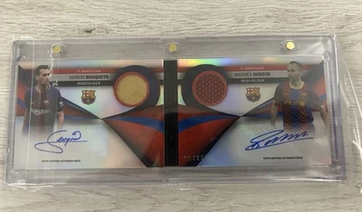 BOOK CARD /25 INIESTA Y BUSQUETS AUTO Y PARCHE - Imagen 1 de 4