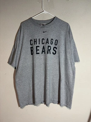 Vtg 90s Nike Chicago Bears T Shirt  Mini Swoosh White Tag Gray Mens 2XL USA G4 - Image 1 of 4