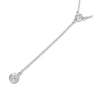 Auth TIFFANY&Co. By The Yard - Pt950 Diamond Necklace - Picture 1 of 7