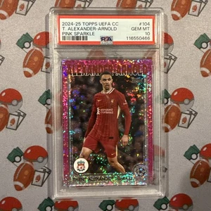 2024-25 Topps UCC: TRENT ALEXANDER-ARNOLD (PINK SPARKLE) - LFC PSA 10 - Picture 1 of 2