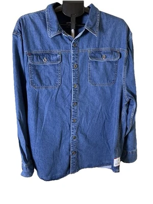 Camisa informal occidental Life Is Good de manga larga con logotipo XL denim con botones para hombre Foto 1 de 4