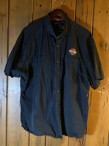 Camisa Harley-Davidson Abotonada XL/2XL Bordada Espalda Leyenda Americana - Imagen 1 de 6