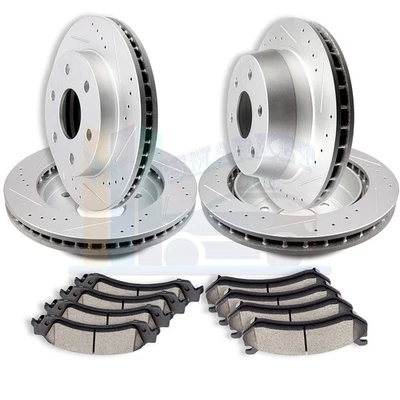 2X Front & 2X Rear Discs Brake Rotors and Pads For 2002-2006 Cadillac Escalade - Image 1 of 4