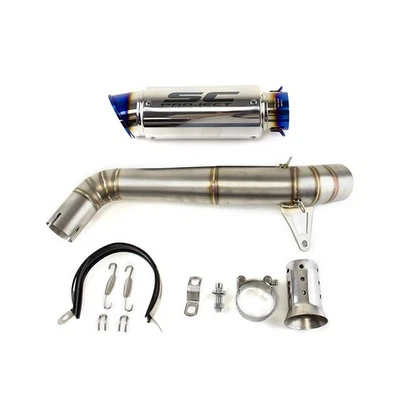 For Honda CBR1000RR 2008-2016 Exhaust Tips Muffler Mid Link Pipe System Blue - Image 1 of 4