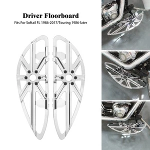 Chrome Anti-Slip Driver Floorboards For Harley Heritage Softail Fat Boy 86-2017 - Picture 1 of 17