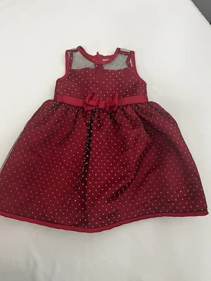 Penelope Mack Girls Size 24M Red &White Dot Sleeveless Party Dress flaw in pics - Image 1 of 4