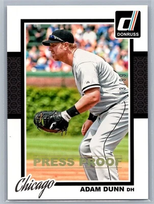 Adam Dunn 2014 Donruss Press Proofs Gold /99 #63 - Image 1 of 2