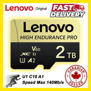 Carte mémoire micro SD TF Lenovo 2 To 1 To 512 Go 256 Go 128 Go classe 10 vitesse rapide 4K - Photo 1 sur 12