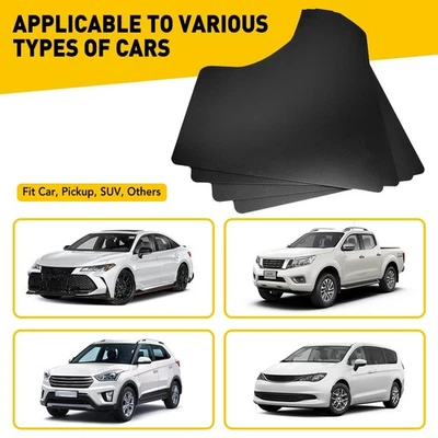 4 piezas protectores contra salpicaduras de barro universales negros para guardabarros delantero trasero accesorios Foto 1 de 4