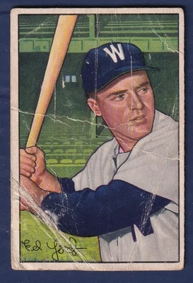 Bowman Eddie Yost 1952 #31 Washington pobre Foto 1 de 2