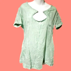 JOHNNY WAS oversized bestickte Bluse mit einzigartigem Ausschnitt meerschaum Oberteil Shirt 3B - Bild 1 von 7