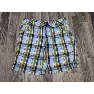 NOBO No Boundaries Juniors 3 Plaid Multi-Colored Bermuda Shorts - Image 1 of 4