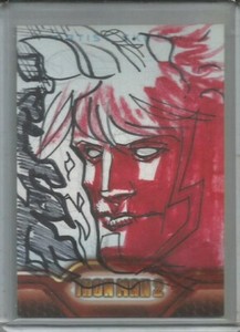 2010 UD IRON MAN 2 MASTERPIECE  1/1  ART SKETCH CARD ARTIST SIGNED