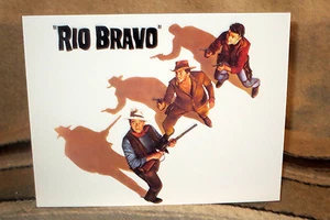 John Wayne "Rio Bravo" Western Tabletop Display Movie Poster Standee 11" Long - Imagen 1 de 2