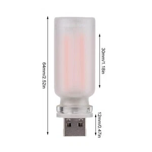 RX9001 USB Ambient Light LED Colorful Glass Bottle Night Light I3C2 D7C5 - Afbeelding 1 van 7