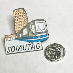 Pin de solapa SOMUTAG de Francia estampado "DCI 76 63 00 47" (azul, blanco, plata, Be - Imagen 1 de 2