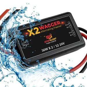 X2 Wagger Perücke Wag Blinker Notfall Auto Controller LED Strobe Licht 12-24V - Bild 1 von 10