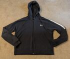 UNDER ARMOUR BLACK HOODIE JACKET Comfort Long Sleeve Top Gym Womens Size Large