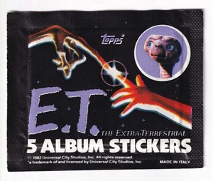 E.T. 5 pegatinas álbum The Extra-Terrestrial Topps 1982 Reino Unido - Imagen 1 de 2