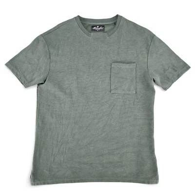 Camiseta Mania Jeans MJ Para Hombre Mediana Verde S/S Hecha en Turquía Bolsillo Diseñador Foto 1 de 4